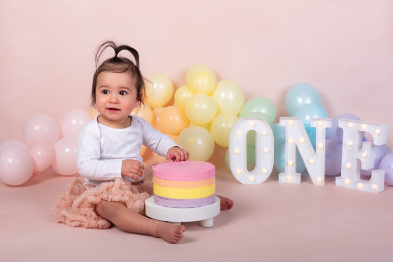 CakeSmash fotoshoot met een gigantische cupcake